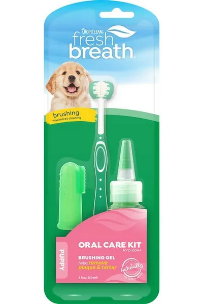 1ea Tropiclean Fresh Breath Puppy Oral Care Kit - Hygiene